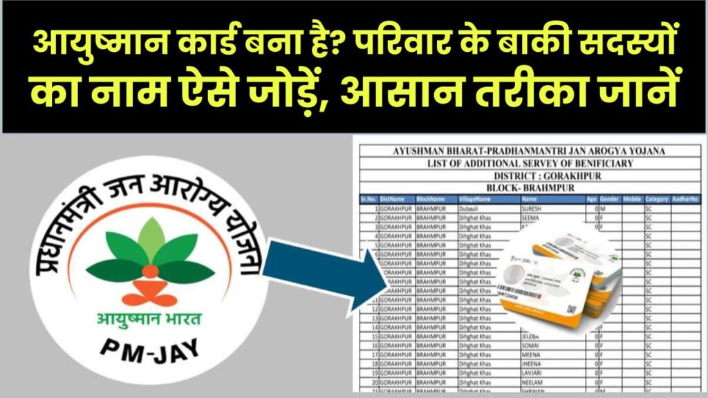 Ayushman Card Family Update: एक ही आयुष्मान कार्ड बना है? परिवार के बाकी सदस्यों का नाम ऐसे जोड़ें, आसान तरीका जानें
