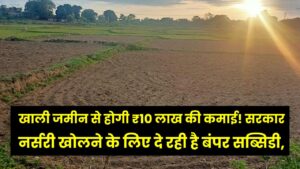 खाली जमीन से होगी ₹10 लाख की कमाई! सरकार नर्सरी खोलने के लिए दे रही है बंपर सब्सिडी, जानें कैसे शुरू करें खुद का बिजनेस।