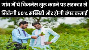 गांव में शुरू करें ये खास बिजनेस! सरकार से मिलेगी 50% सब्सिडी और होगी बंपर कमाई; किसानों के लिए बड़ा मौका।